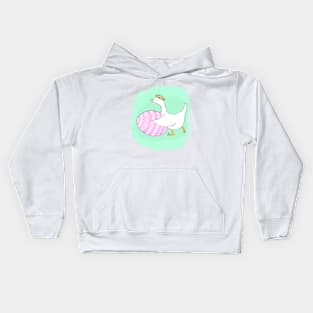 Denizko Green easter duck Kids Hoodie